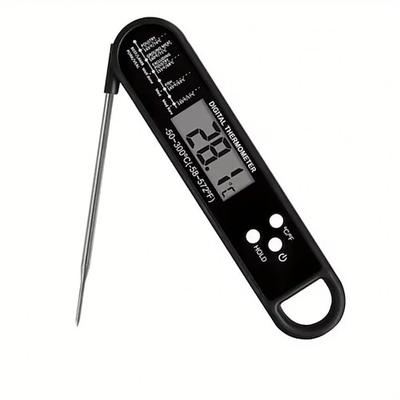 Digitales Küchenthermometer zum Kochen von Lebensmitteln für Fleisch, Wasser, Milch, Kochen, Grillen, Grillen im Freien, wasserdicht, sofort ablesbarer digitaler Temperatursensor