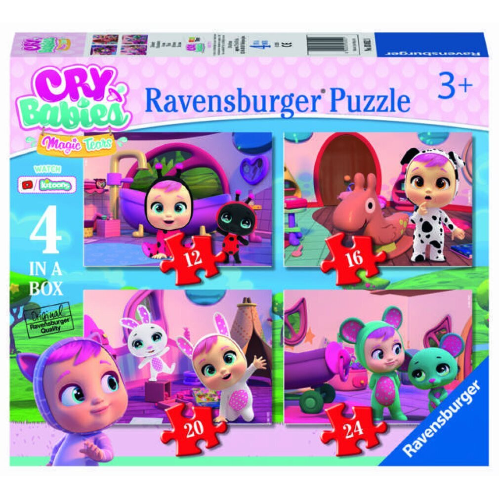 Ravensburger Cry Baby's Magix Tears 4-in-1 Puzzelset met 12, 16, 20 en 24 stukjes