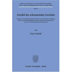 Zweifel des erkennenden Gerichts., Fachbücher von Dian Schefold