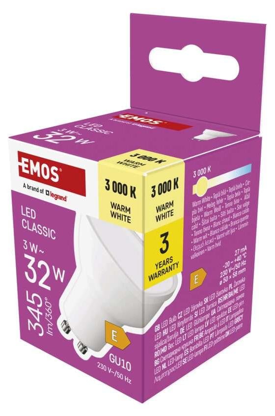 Emos LED-lamp ZQ8E12 Klassieke MR16 wit GU10 3 W