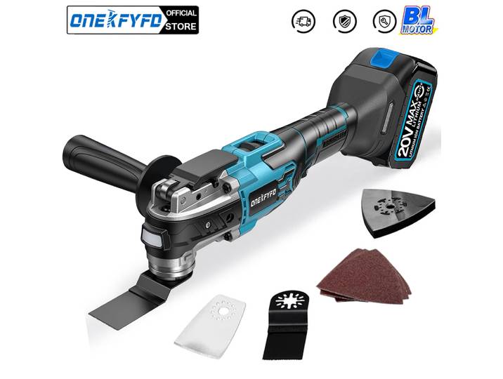 Makita-Scie Oscillante Électrique Sans Balais à Vitesse Variable, Machine de Rénovation, Outil Multifonction pour Batterie 18V