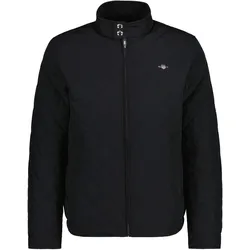 GANT Herren Steppjacke - QUILTED WINDCHEATER, Reißverschluss, Stehkragen, Logo Schwarz / 4XL