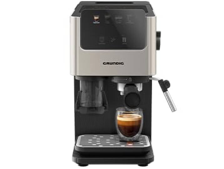 GRUNDIG KSM 7530 Siebträgermaschine, Mahlwerk, 15 Bar