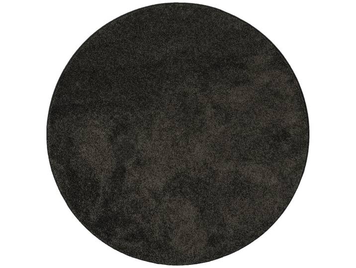 Tapis rond en velours noir 200x200 cm