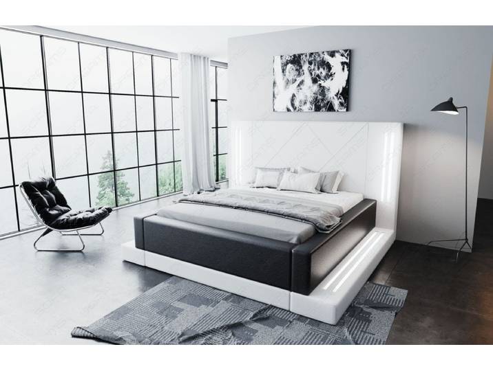 Wasserbett Casoria mit LED und moderner Polsterung