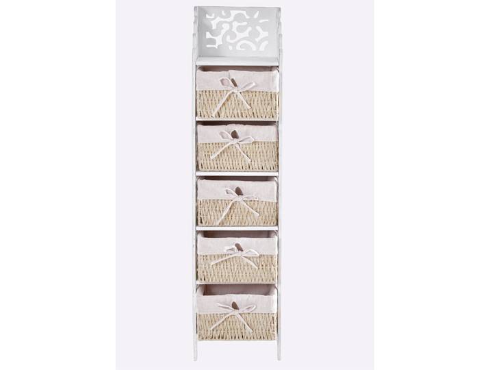 Kommode HEINE HOME, weiß (antikweiß), B:29cm H:116cm T:22cm, MDF, Papier, Sideboards, Kommode