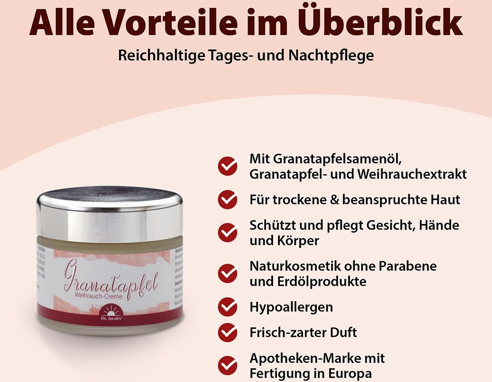 Dr. Jacob's GRANATAPFEL-WEIHRAUCH-Creme Dr.Jacob's 2x 2x50 ml Creme