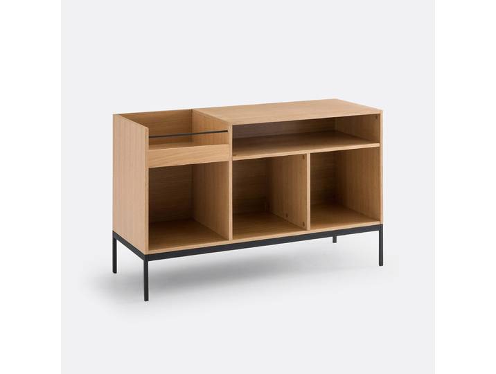 LA REDOUTE Meuble Vinyles en plaqué chêne, Compo Beige Chêne