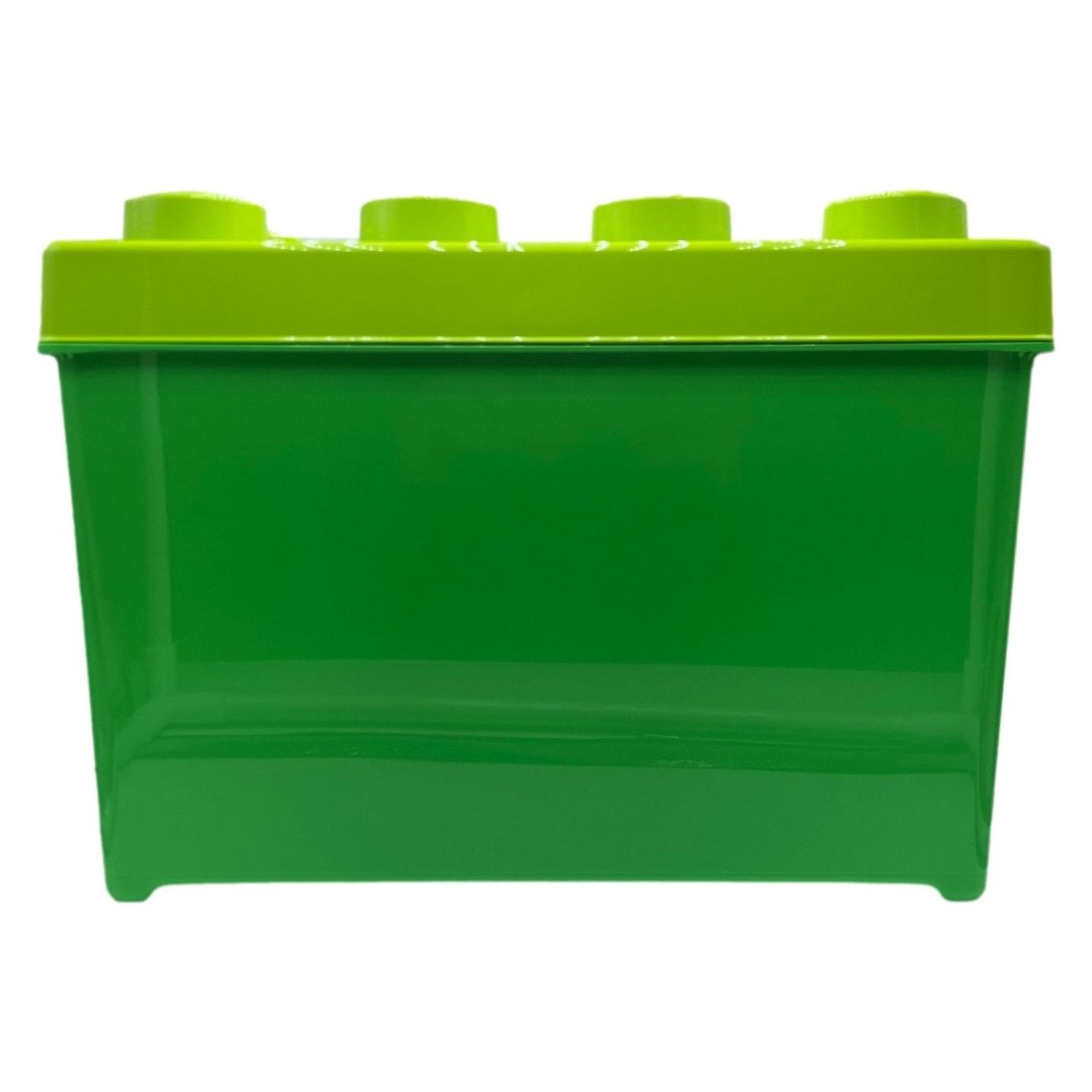 LEGO Aufbewahrungsbox Gross Gruen mit Deckel Stapelbar Spielzeugbox 37x18x26cm 1 Stueck (78412213)