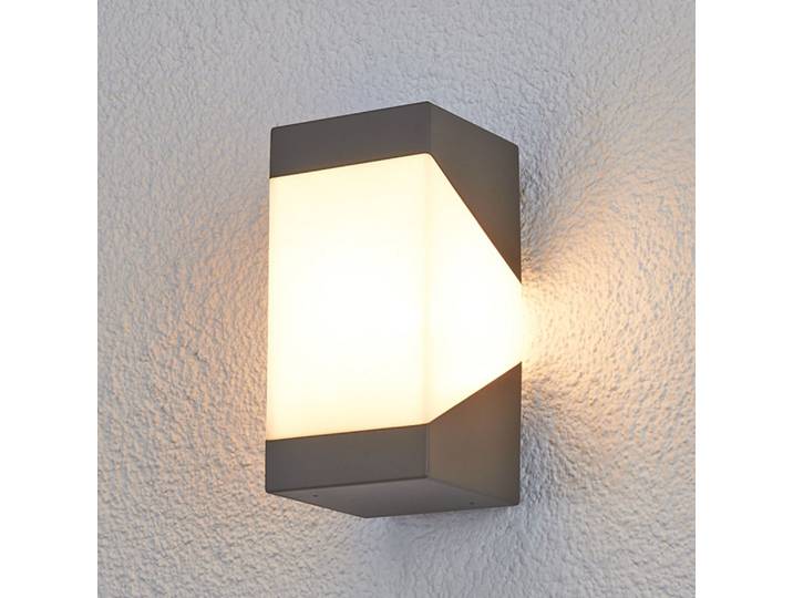 Applique d'extérieur Kiran Graphite - Lucande - Terrasse - Moderne - Aluminium - Angulaire