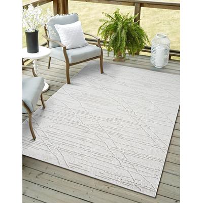 Outdoorteppich "Plush, LAGERRÄUMUNG", beige (cream), B:80cm H:8mm L:150cm, Polypropylen, MYFLAIR MÖBEL & ACCESSOIRES, Teppiche, Outdoorteppich, Uni Farben, Hoch-Tief Effekt, Outdoor geeignet, Balkon, Terrasse