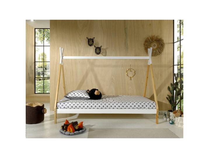 Vipack Hausbett, Weiß, Kiefer, Holz, Kiefer, 90x200 cm, Kinderzimmer & Jugendzimmer, Kindermöbel, Kinderbetten, Hausbetten