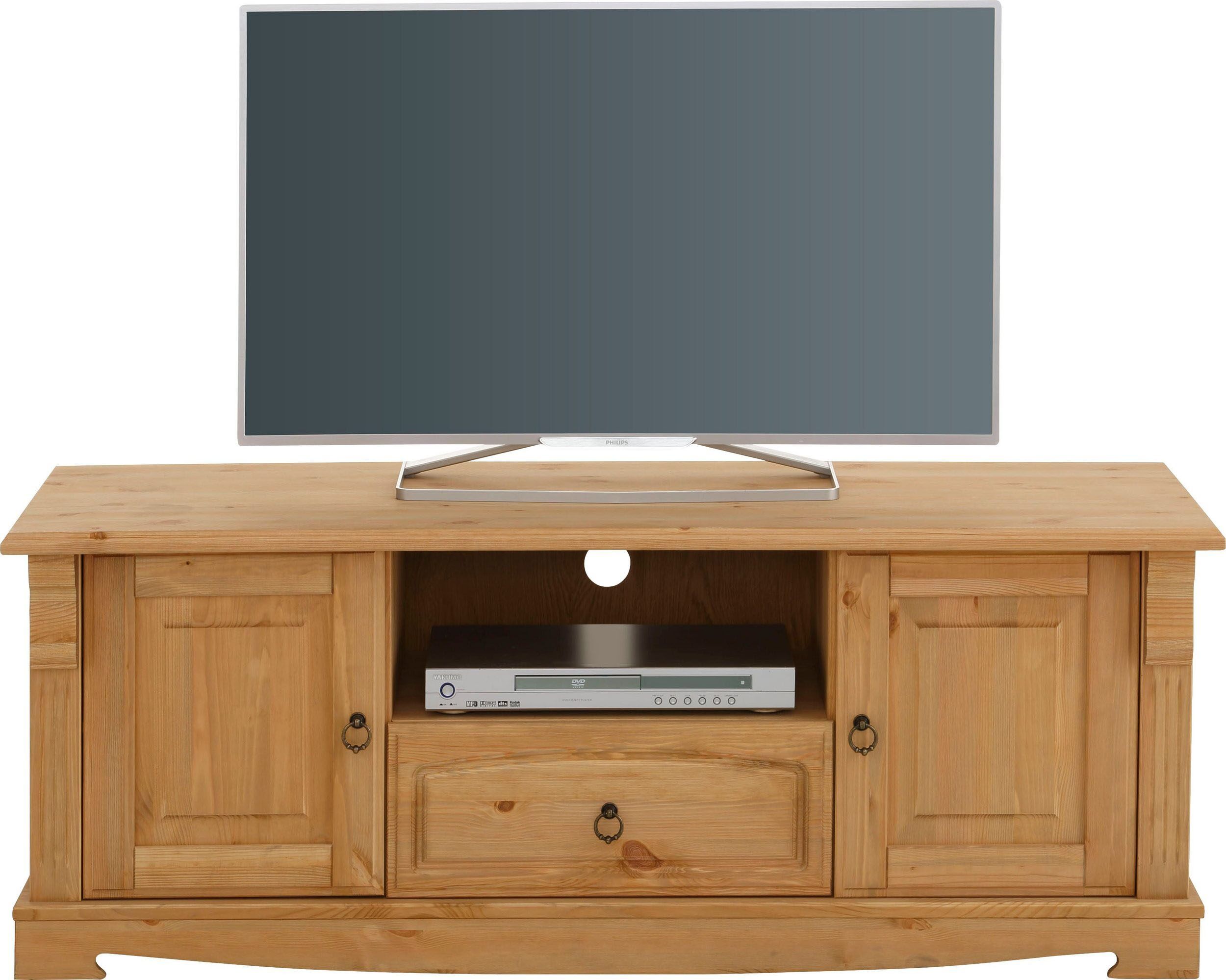 Wohnwand GOODPRODUCT "Anna, Wohnzimmerset im Lanhausstil", beige (natur), Kastenmöbel-Sets, Wohnwand, aus massiver Kiefer, FSC, im romantischen Landhausstil natur Einheitsgröße