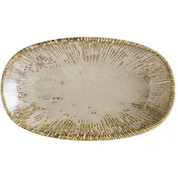 12 x Bonna Snell Sand Gourmet Platte oval 19x11cm