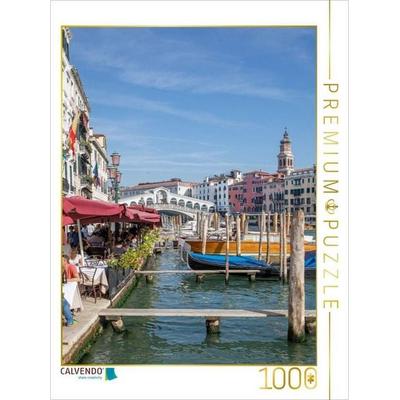 CALVENDO Puzzle Venedig - Canal Grande und Rialtobrücke | 1000 Teile Lege-Größe 64x48cm Foto-Puzzle für glückliche Stunden