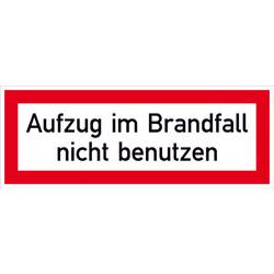 SafetyMarking 15.2883 Hinweisschild Aufzug im Brandfall nicht benutzen Aluminium (B x H) 148 mm x 52 mm 1 St.