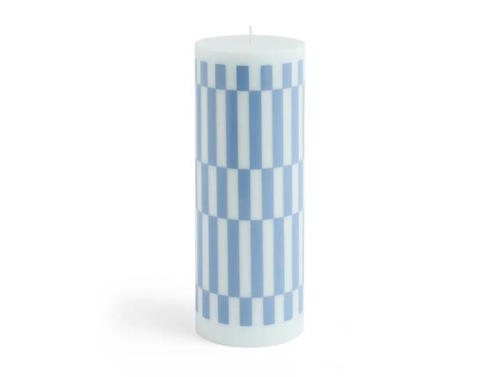 HAY - Column Kerze L, light blue / dusty blue check