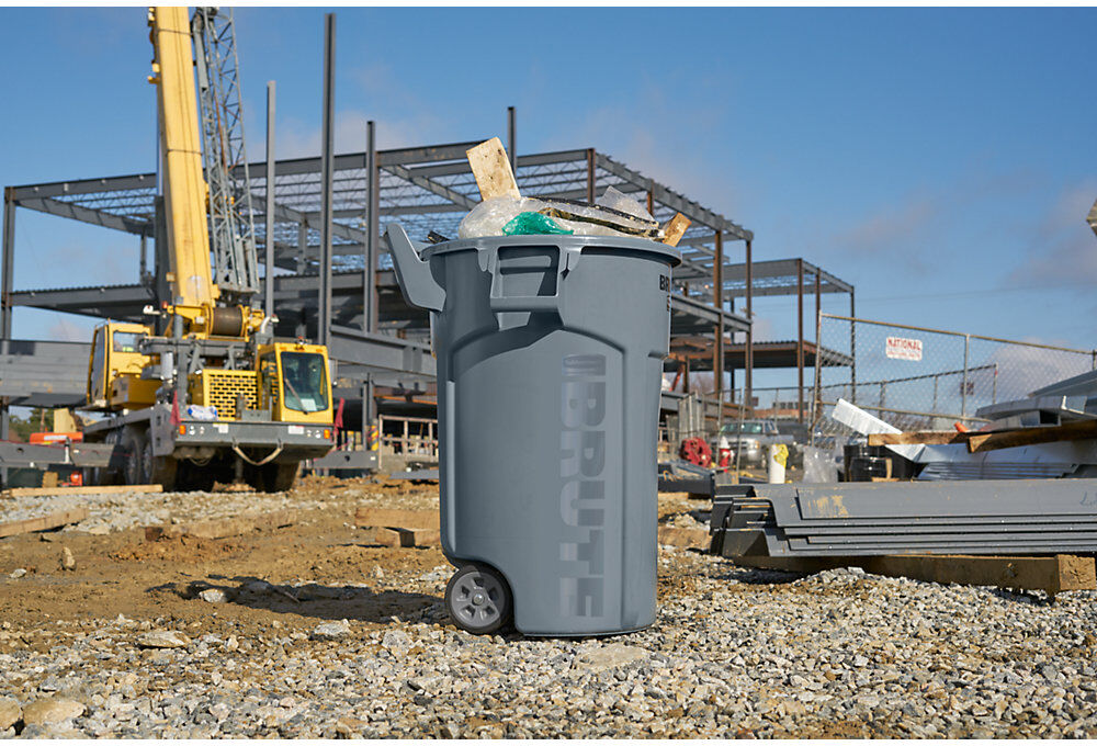 Universalcontainer BRUTE® auf Rädern, Volumen 166 l, rund Rubbermaid