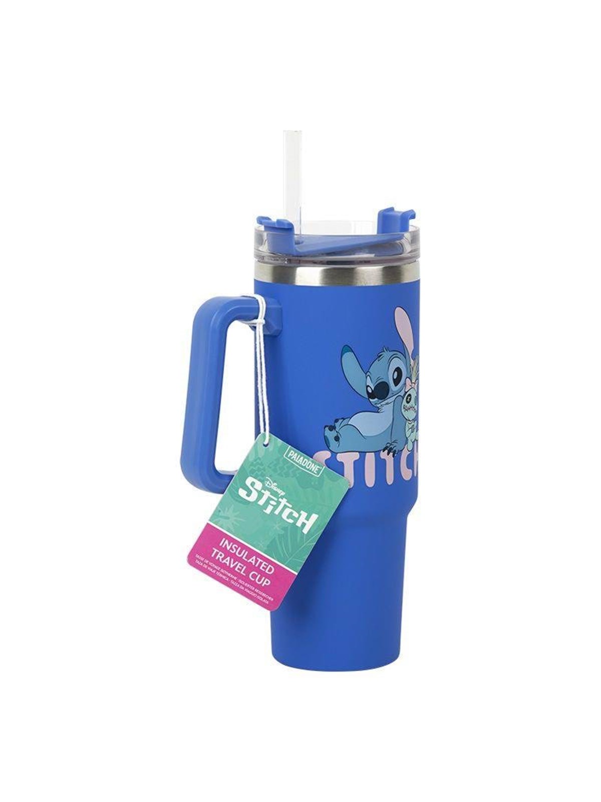 Paladone - Stitch Blue 900ml Insulated Cup and Straw