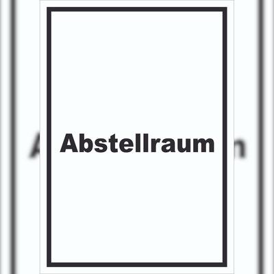 HB-Druck Abstellraum Schild mit Text Lager hochkant A0 Rückseite selbstklebend