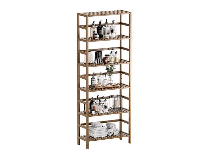 LuxusKollektion Standregal Standregal Bambus 6 Fach verstellbar, 1-tlg.