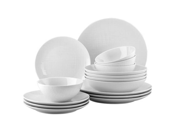 Rosenthal Kombiservice, Weiss, Keramik, 16-teilig, Geschirr, Geschirr-Sets, Kombiservice