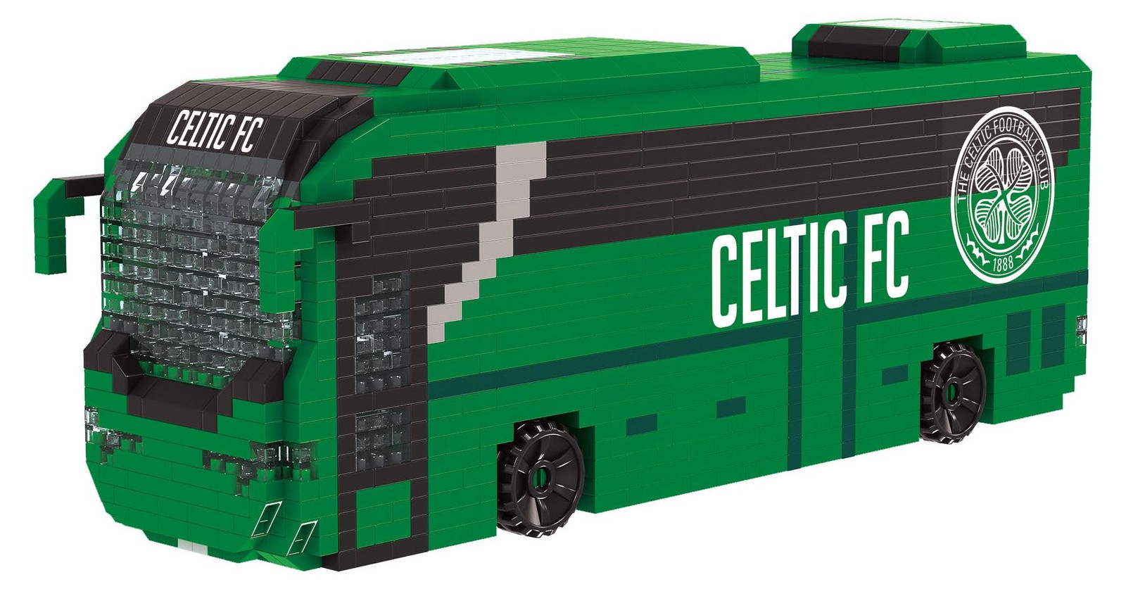FOCO Celtic FC 3D-voetbalbus bouwset met BRXLZ-stenen