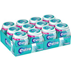 Extra Kaugummis Sweet Mint, zuckerfrei, im Thekendisplay, 12x 50 Dragees