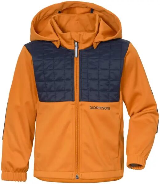 Jacket Didriksons Briska Kids Softshell (100 - Burnt Glow)  - Yellow;Blue - Size: 100