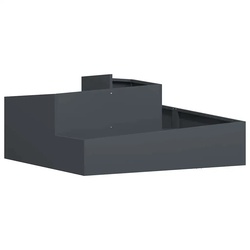 Helloshop26 - Moderner Gartenpflanzkasten 100 x 100 x 50 cm elegantes Outdoor-Design anthrazitfarbener Stahl