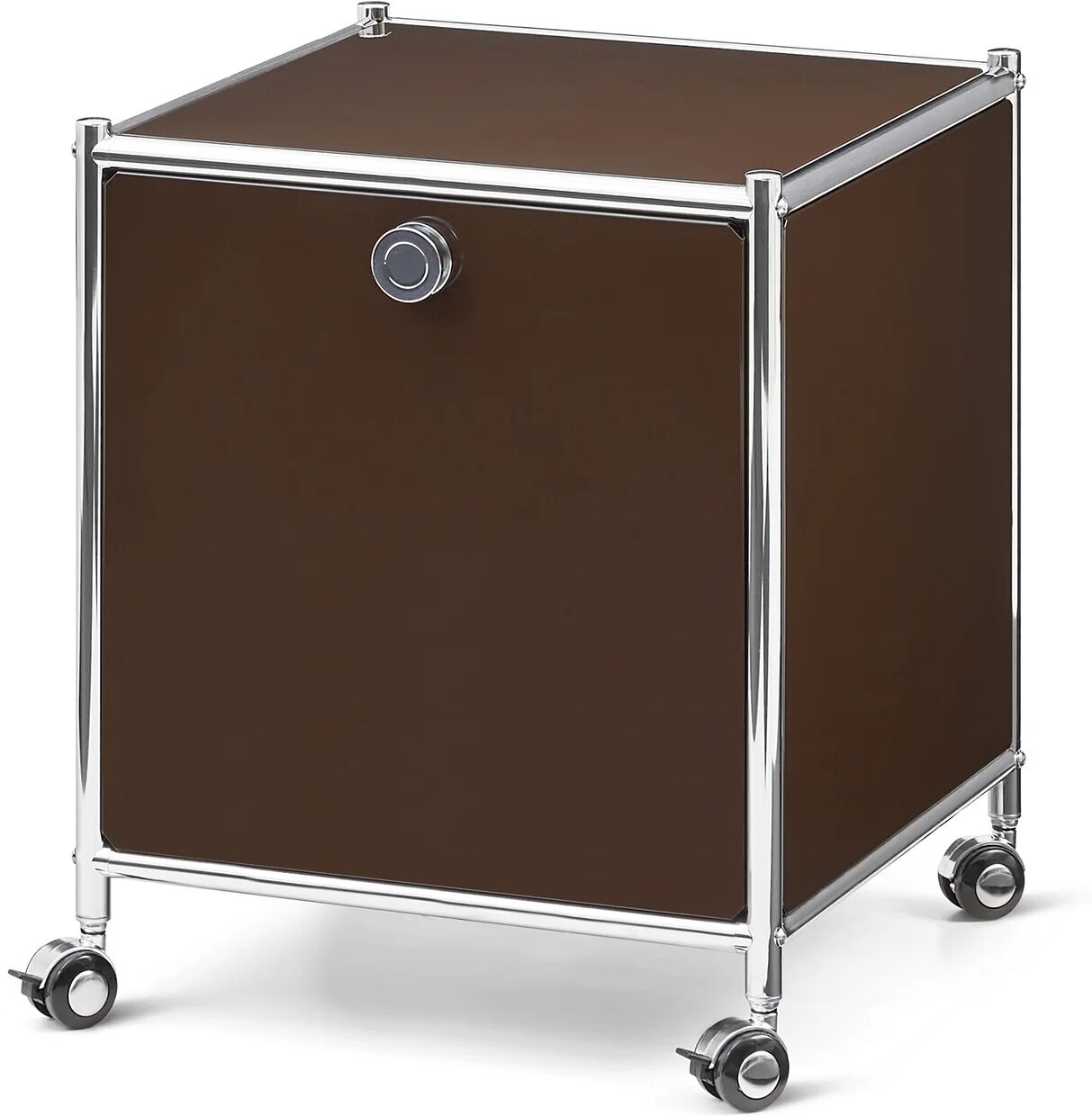 Tchibo - Beistelltisch Metall »Cn3« mit 1 Klappfach - 40x40x48,2cm - chrom -