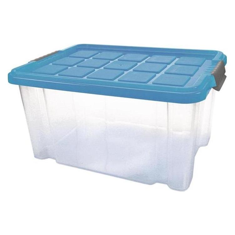 Maier Kunststoffbehälter eckig 15 l PP transparent L400xB300xH200mm mit Deckel (98141)