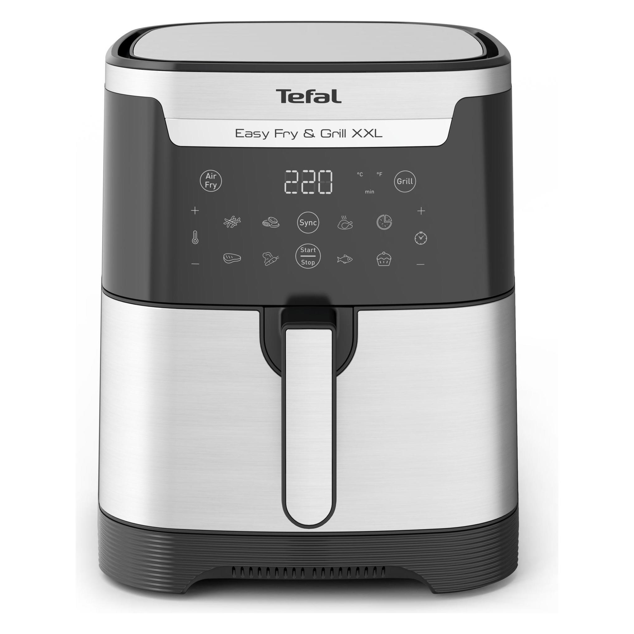 Tefal Easy Fry & Grill XXL Heissluftfritteuse (EY801D), Edelstahl (6.50 l) (EY801DCH)