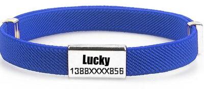 Inspired Living Personalized Breakaway Cat Collar With Engraved ID Tag & GPS Tracker Holder royalblue And Tag