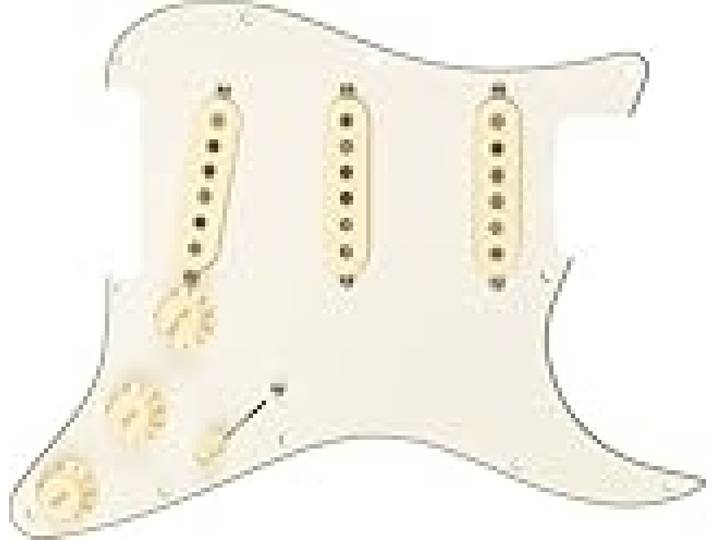 Fender Strat Pickguard Personnalisé Fat 50s S/S/S Parchemin Blanc