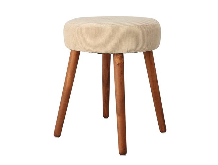 Sitzhocker 35 x 45 cm beige/braun