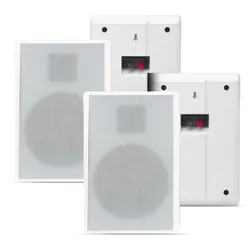 Pronomic FLS-540 WH Paar Flatpanel Wandlautsprecher Box weiß 2x Set