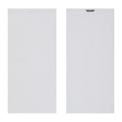 Badetuch EGERIA "Prestige", weiß, B:75cm L:160cm, Walkfrottee, Obermaterial: 100% Baumwolle, Handtücher, Badetuch, Uni Programm mit Streifenbordüre, SUPIMA Baumwolle