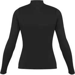 Normani, Damen, Funktionsshirt, Damen Merino Longsleeve mit Stehkragen „Romsey" - 9561 (XS), Schwarz