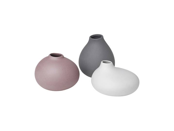 blomus Vase Nona Lot de 3 Pewter-micro chip-bark