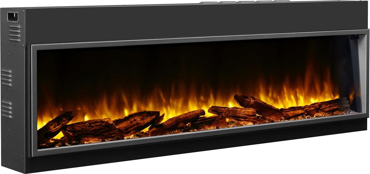 Elektrokamin Einbaukamin BALDERIA Amazona 64" - Heizung bis 2000 W, schwarz