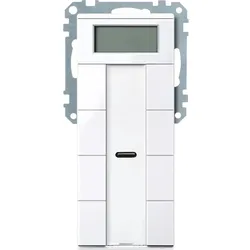 Merten MEG6214-0325 Taster 4fach plus mit Raumtemperaturregler, aktivweiß glänzend, System M MEG62140325