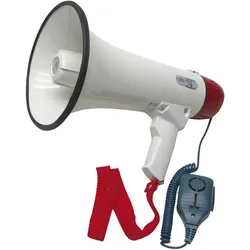 Infactory Megaphon Deluxe 25 Watt (Megaphon), Audio Zubehör, Weiss