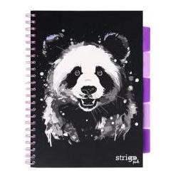 Stigo Bike Pads A4/100K rundes Notizbuch, Panda-Gitter (A4) (59052777)