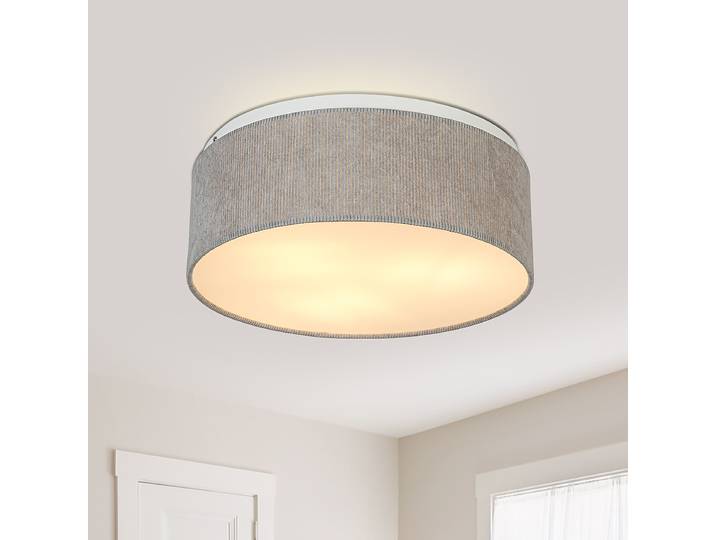 Deckenleuchte Elenore Ø 40cm Grau Cord LED E27