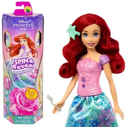 Mattel HTV88 - Disney Princess - Spin & Reveal - Puppe mit zusätzlichen Überraschungen, Arielle