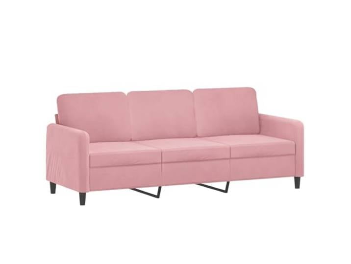 Todiikf 3-Sitzer Sofa Samt Couch Polstersofa Rosa 198 cm Samtweicher 3-Sitzer mit robustem Metallgestell und dicker Polsterung für gemütliche Stunden im Wohnzimmer.