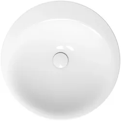 BetteLux Oval Einbauwaschtisch, rund, 1 Hahnloch, ohne Überlauf, 500x500x100mm, A220-000HLW1, Farbe: Weiß