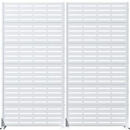 Dovelina Outdoor Privacy Screen Metal Privacy Screen Panel Free Standing