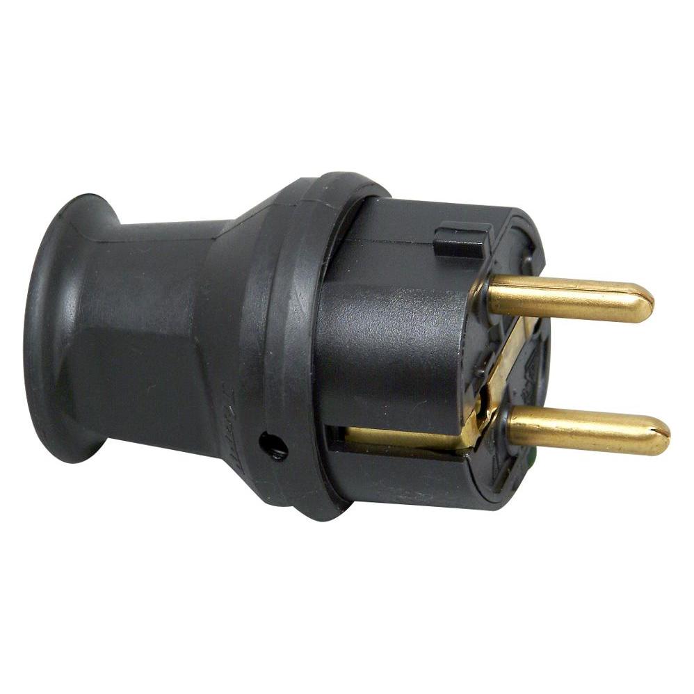 Kopp Schutzkontakt-Stecker schwarz (179716005)